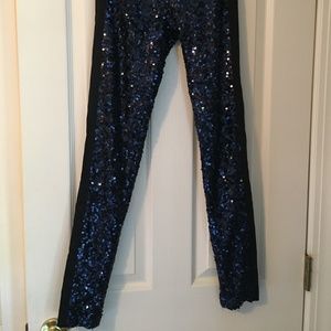 French Connection Sequin Tuxedo Leggings Size 4